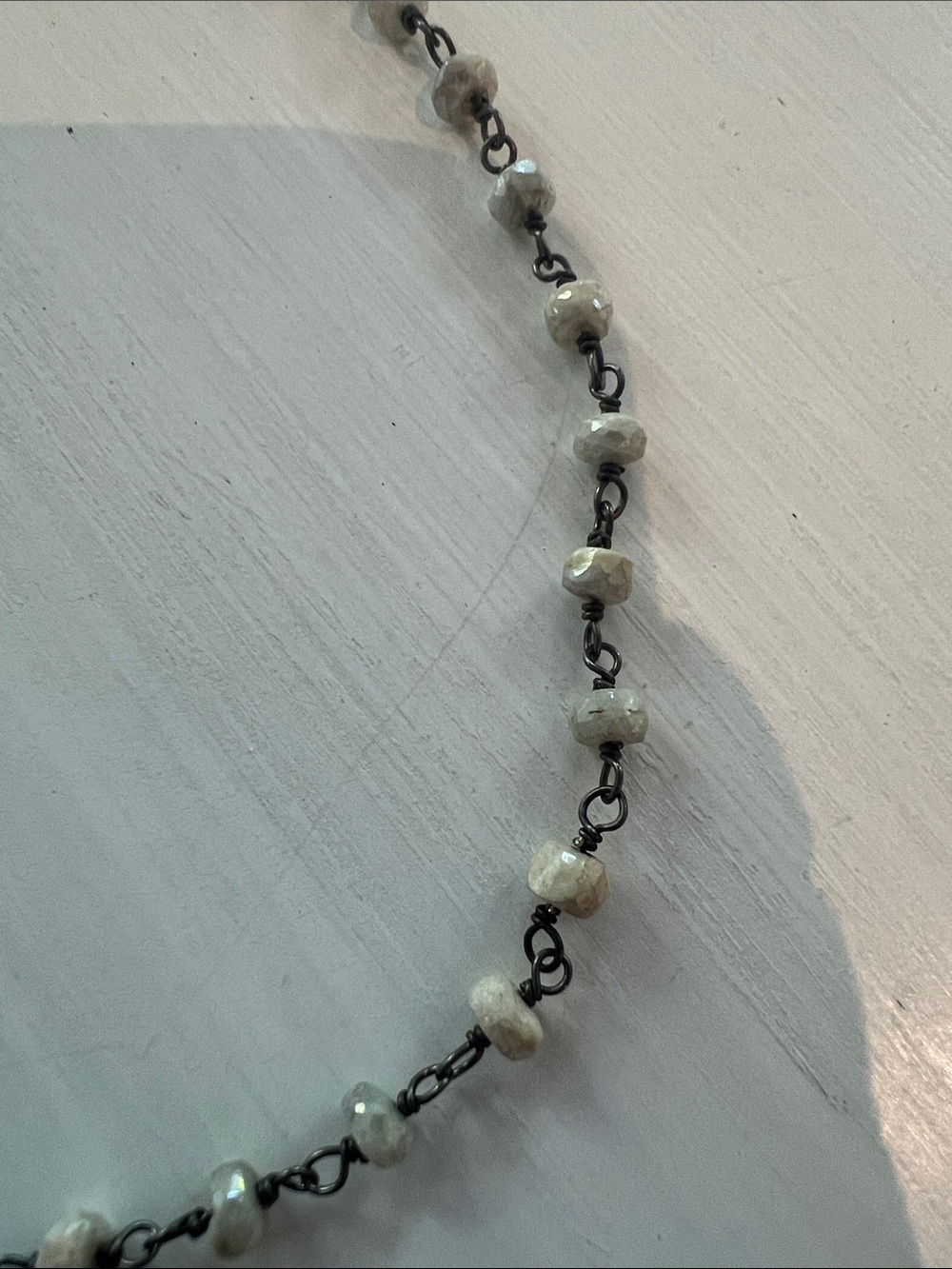 Handcrafted Gray Agate Slice Beaded Necklace - Unbranded - Picture 5 of 5
